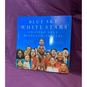 Book Blue Sky White Stars Un Cielo Azul Blancas Estrellas Patriotic